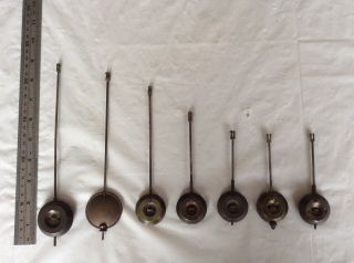 Antique French Brass And Metal Pendulums - Selection Of 7 Available.