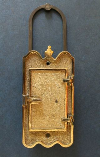 Vintage Brass Hardware Speakeasy Peep Door Insert w/Knocker Peabody Acker D - 802 2