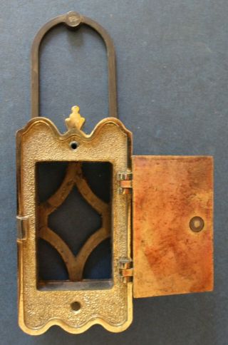 Vintage Brass Hardware Speakeasy Peep Door Insert w/Knocker Peabody Acker D - 802 3