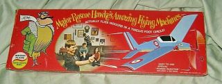 Vintage 1971 Kenner General Mills Major Roscoe Hawke ' s Flying Machines 7