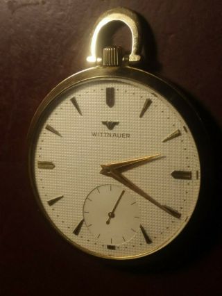 Vintage Wittnauer Ultra Thin 10k 17j Gold Filled Swiss Pocket Watch Quite