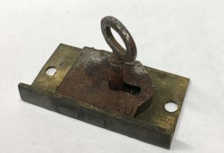A Good Antique Brass Grandfather Longcase Lock No 31