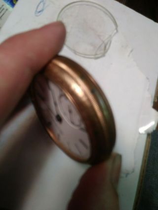 elgin national watch co pocket watch open face parts only gold color vintage 3