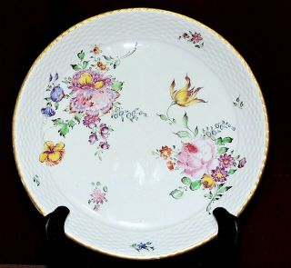 18th C.  Old Paris Soft Paste Porcelain Bowl Dish Meissen Flowers Marked 4