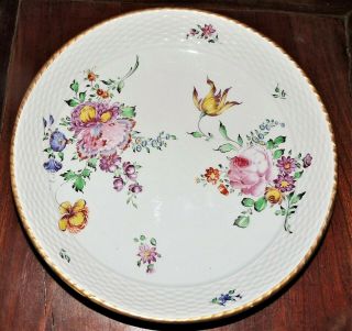 18th C.  Old Paris Soft Paste Porcelain Bowl Dish Meissen Flowers Marked 8