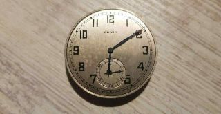 Antique Pocket Watch Movement - Elgin 12s,  17 Jewels,  Runs