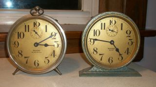 Two Old Big Ben Westclox Alarm Clocks - Big Ben Delux & Big Ben