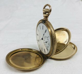 Elgin Model 2 Pocket Watch 7 Jewel Gold Filled Size 12s