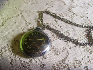 Vintage Rex Radium Pocket Watch with Chain 3