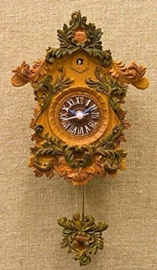Miniature Cuckoo Clock Style Clock Magnet Wall Clock Antique Country Style