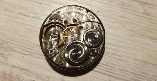 antique pocket watch movement - Elgin - 12s,  15 jewels,  runs 2