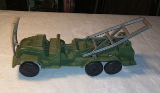 Vintage 1960s Ideal Us Army Missile Launcher? Plastic Truck Vehicle 9 1/4 " Long
