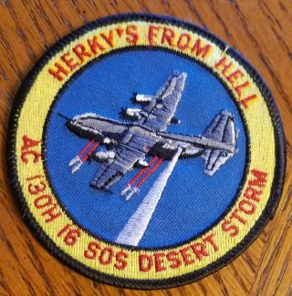 16th Special Operations Squadrons Desert Storm 16 Sos Ac - 130h Gunship Patch