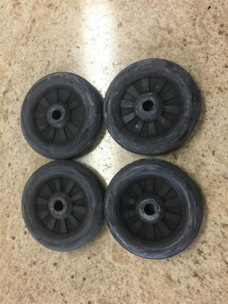 Set 4 Buddy L Simulated Spoke Rubber Wheel/tire Replacement Toy Parts Blp - 016 - 4