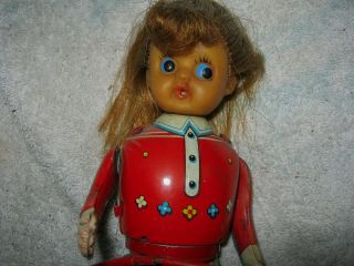 Hula Hoop Girl Vintage Tin Wind Up Toy