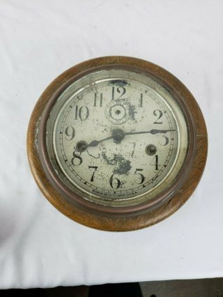 Antique Seth Thomas Oak Wall Clock - Not