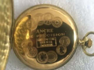 Double Hunter Swiss 17 Jewels ARNEX ANCRE DE PRECISION,  INCABLOC Pocket Watch 5