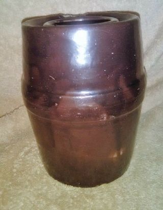 Bottom Marked Red Wing Stoneware Wax Sealer Canning Jar w/ Reddish Brown Streaks 3