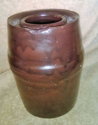 Bottom Marked Red Wing Stoneware Wax Sealer Canning Jar w/ Reddish Brown Streaks 4