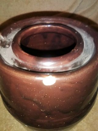 Bottom Marked Red Wing Stoneware Wax Sealer Canning Jar w/ Reddish Brown Streaks 5