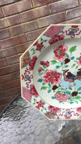 18th century Chinese famile rose porcelain plate 3