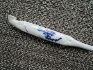 Japanese Smoking Pipe Kisera,  Ceramic Blue And White Rare And Collectable