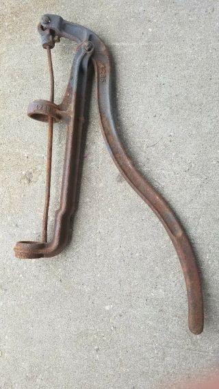 Vintage Rusty Cast - Iron Hand Pitcher Water Pump Parts Measures 30 " Long.