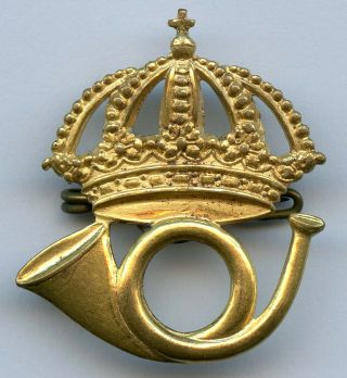 Sweden Swedish Post Insignia Badge Army Grade