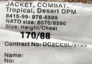 British Army Jacket Shirt Combat Desert Lightweight RAF Tropical DDPM 2