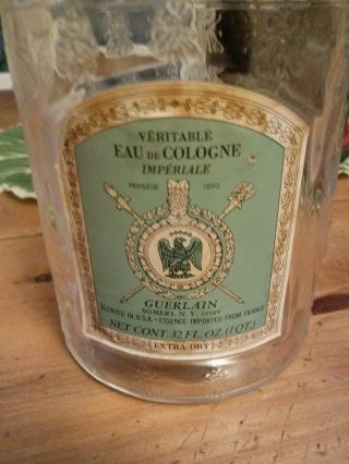 Old Cologne Imperiale Guerlain Bottle NY France perfume BEE glass apothecary 4