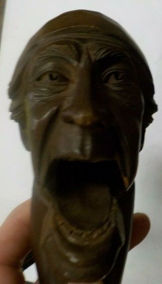 Antique Circa 1900 Black Forest Carved Wood Nutcracker / Detailed Man in Cap 8