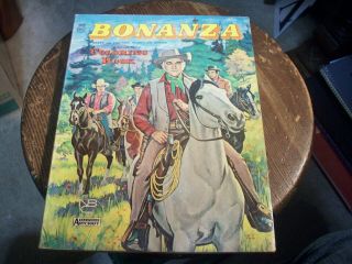 Bonanza Tv Show Rare 1961 Coloring Book,  Hoss Little Joe Ben Ponderosa Wild West