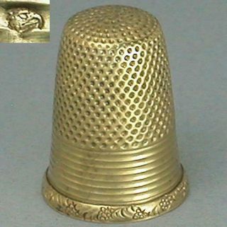 Antique 18 Kt Gold Thimble French Hallmarks Circa 1840