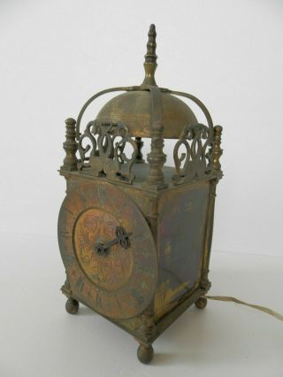 Large Vintage Brass Lantern Clock Spares Repairs 10” Uk Post