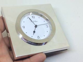 Fantastic Solid Silver Sheffield Clock R.  J.  Carr