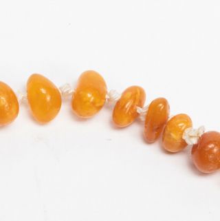 Chinese Vintage 1930 - 60 Export Nature Amber Beads 5