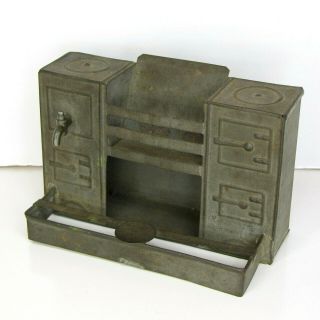 Tin Tinplate Vintage Antique Toy Stove Oven Victorian Lead Old Dollhouse Doll