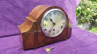 Vintage Antique German Art Deco Westminster Chime Mantel Clock c1930 5