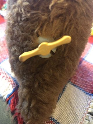 Vintage German Wind Up Cymbal Clapping Plush Bear So Cute 3