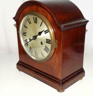 Gustav Becker Antique Mahogany Cased Bracket Clock,  Pedulum,  Key,  Collectible,  C1900