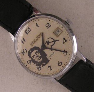 Military Serviced Ernesto " Che " Guevara 17 Jewels Poljot 1980 Cccp Wrist Watch