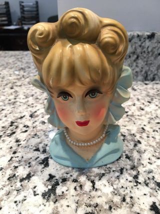 Vintage Lady Porcelain Head Vase 1960’s