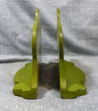 Vintage 1930 ' s - 40 ' s Cast Iron Fireplace Hearth Bookend Pair 44 3