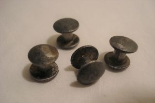 4x Ww2 German Helmet Chinstrap Studs Wwii