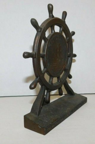 Old IRONSIDES ' Material from US FRIGATE CONSTITUTION ' Bookend Decorative Statue 4
