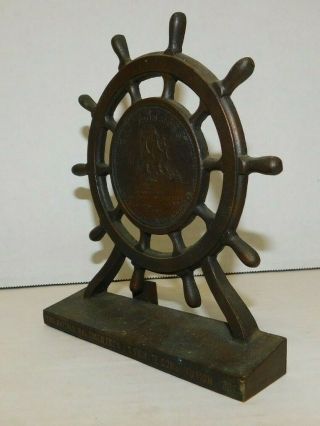 Old IRONSIDES ' Material from US FRIGATE CONSTITUTION ' Bookend Decorative Statue 5
