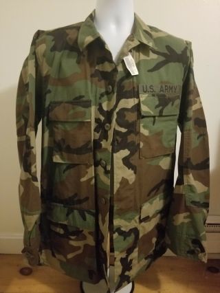 Nwt Us Army Combat Shirt Coat Woodland Camo Medium Long Camouflage