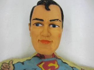 Vintage 1965 Ideal Toy Corp.  SUPERMAN Hand Puppet Plastic & Cloth 2