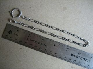 Vintage Unique S/Silver Pocket Watch Chain 13.  in.  Long 3