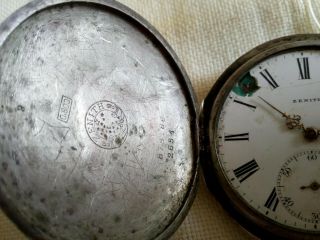 Zenith Grand Prix Paris 1900 Sterling Silver 800 Swiss Pocket Watch for repair p 4